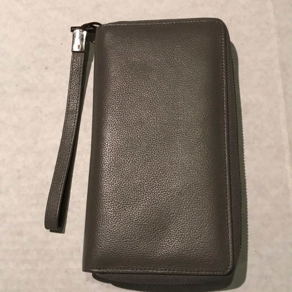 Bveyzi (RFID Blocking) Grey Wallet/ Wristlet
